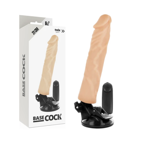 Basecock Realistische Vibrator met Afstandsbediening en Zuignap