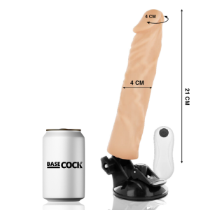 Basecock Realistische Vibrator met Afstandsbediening van TPE Basecock Realistische Vibrator met Afstandsbediening van TPE - Afbeelding 2