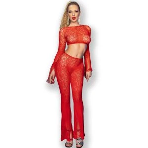 Chilirose seamless set top and leggings made of nylon and elastane