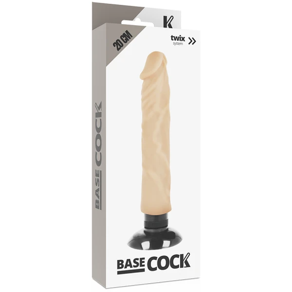 Basecock Realistische Vibrator 2-in-1 met Zuignap Basecock Realistische Vibrator 2-in-1 met Zuignap