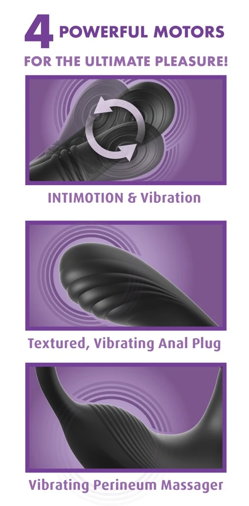 Anal Fantasy Elite Ass-Gasm IntiMotion Anale Vibrator zwart