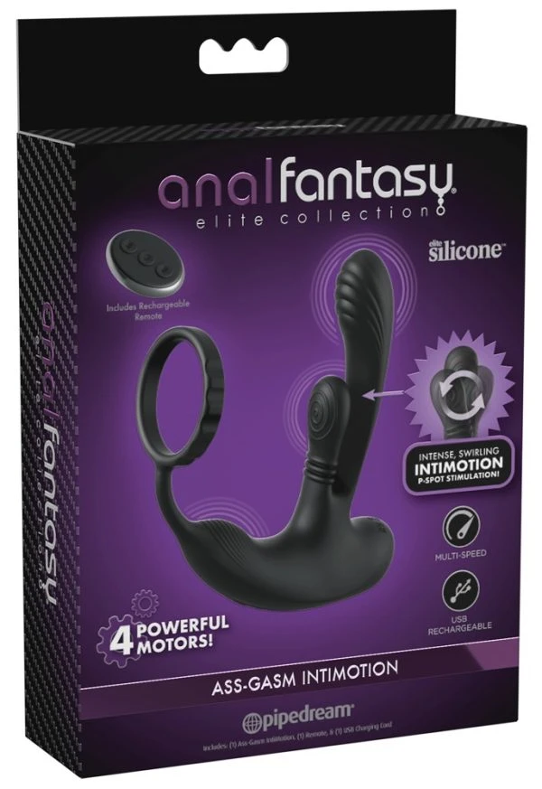 Anal Fantasy Elite Ass-Gasm IntiMotion Anale Vibrator zwart