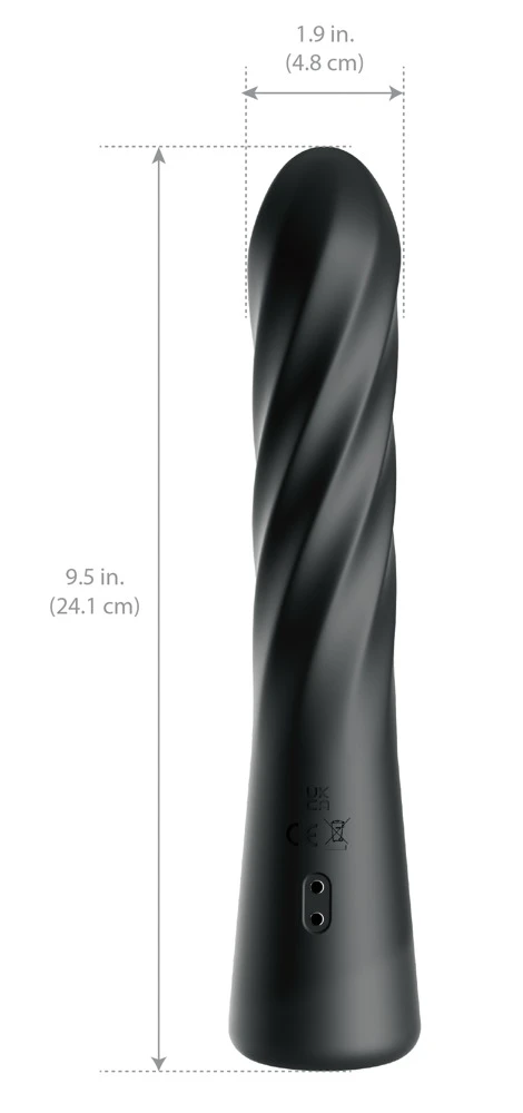 Anal Fantasy Elite Analvibrator met roterende spiralen, zwart
