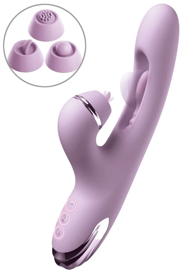 Fantasy For Her Rabbitvibrator G-Touch Pulse Pro met clitorisstimulator, paars Fantasy For Her Rabbitvibrator G-Touch Pulse Pro met clitorisstimulator, paars