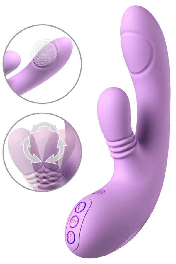 Fantasy For Her Rabbitvibrator IntiMotion Flutter Pro met Clitoris-Stimulator, paars