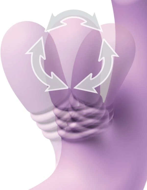 Fantasy For Her Rabbitvibrator IntiMotion Flutter Pro met Clitoris-Stimulator, paars