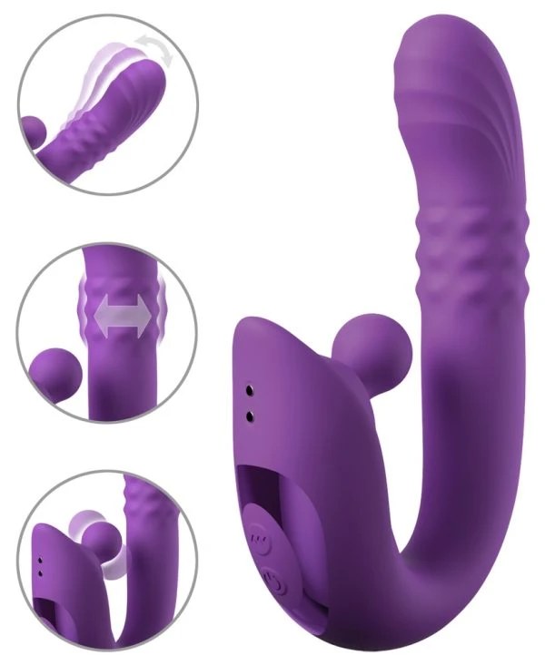 Fantasy For Her Harmoni Pro Rabbitvibrator met clitorisstimulator, paars