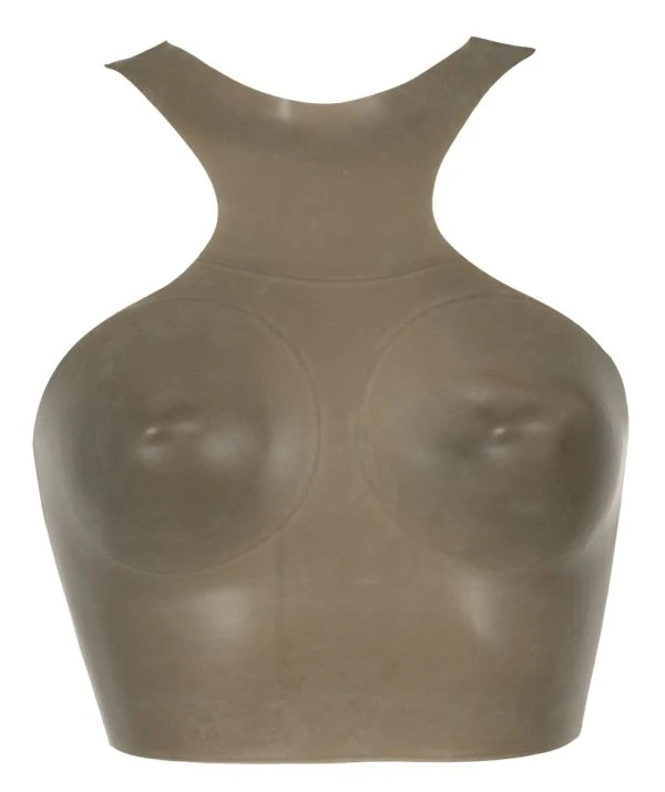 Late X Latex-Top smokey transparent rookgrijs Late X Latex-Top smokey transparent rookgrijs