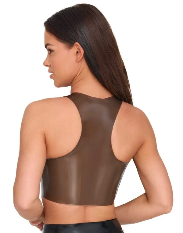 Late X Latex-Top smokey transparent rookgrijs Late X Latex-Top smokey transparent rookgrijs