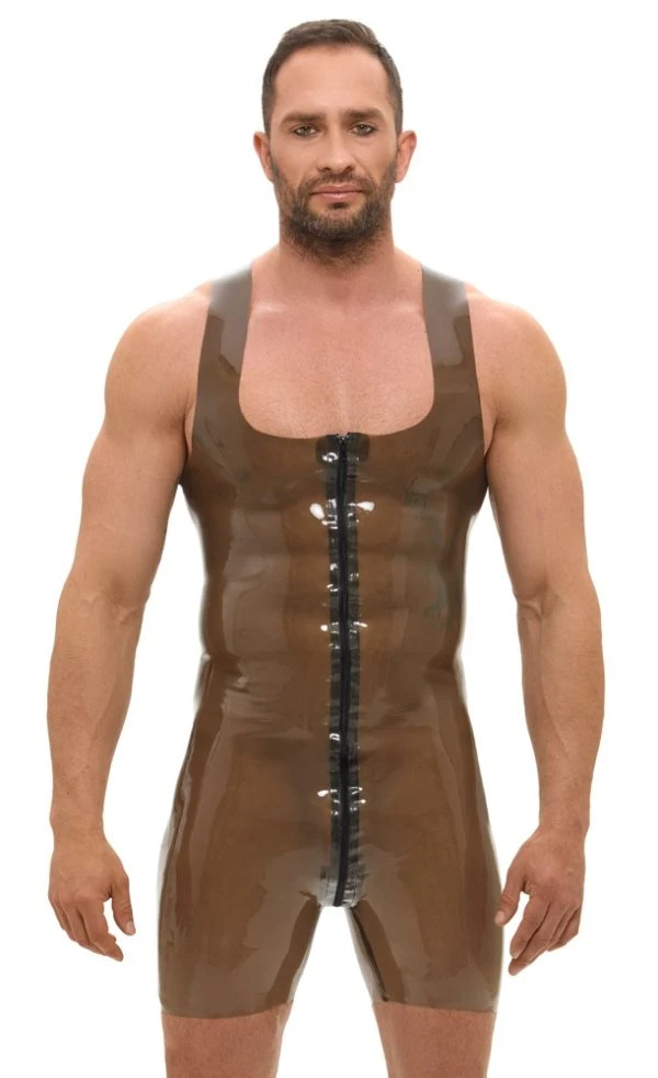 Late X Latex Herren Body Smokey transparent