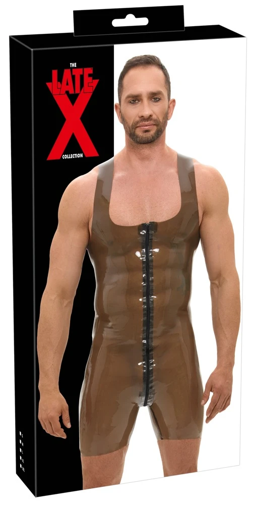 Late X Latex Herren Body Smokey transparent