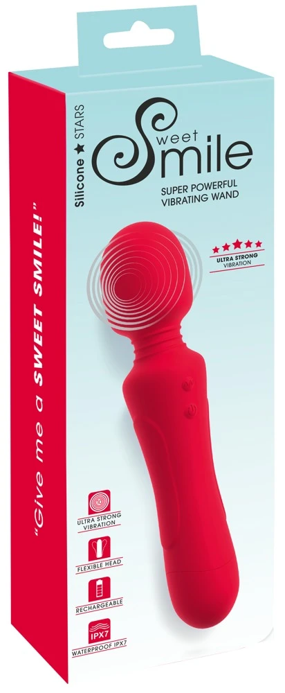 Sweet Smile Massagestaf Super Powerful Vibrating rood