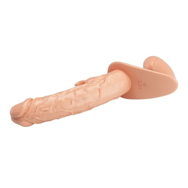 Baile Dubbele Penetratie Strap-on met Holle Dildo, huidskleur/zwart
