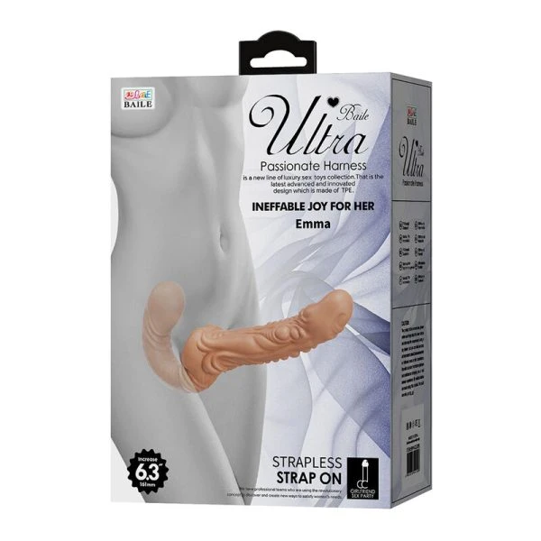 Baile Emma Textured Double Penetration Strap-on Dildo Baile Emma Textured Double Penetration Strap-on Dildo