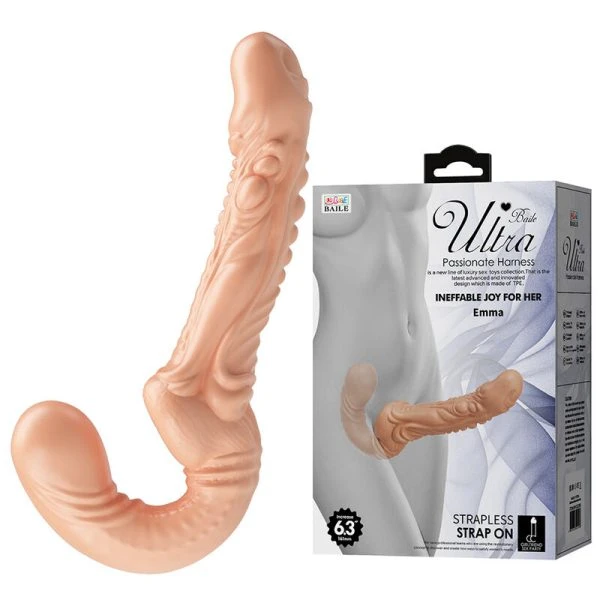 Baile Emma Textured Double Penetration Strap-on Dildo Baile Emma Textured Double Penetration Strap-on Dildo
