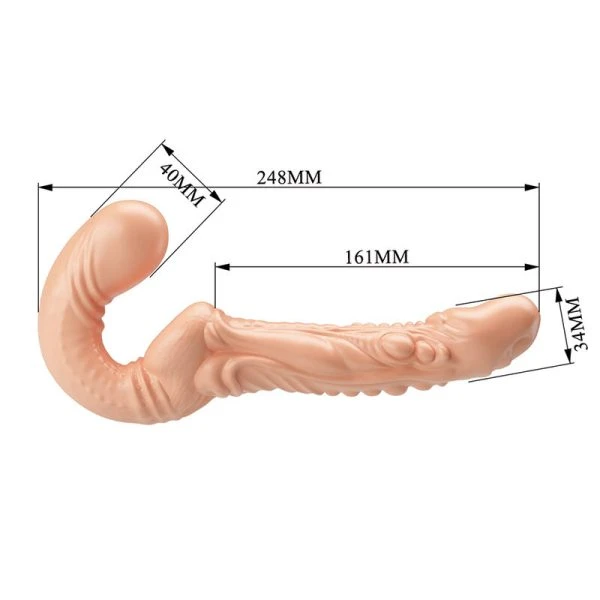 Baile Emma Textured Double Penetration Strap-on Dildo Baile Emma Textured Double Penetration Strap-on Dildo