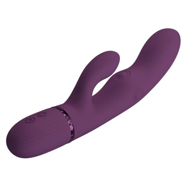 Pretty Love Zach oplaadbare konijnenvibrator met stootfuncties, paars