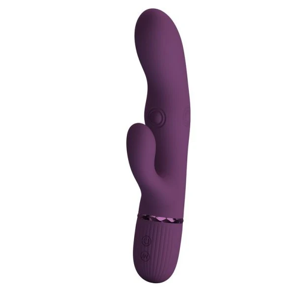 Pretty Love Zach oplaadbare konijnenvibrator met stootfuncties, paars