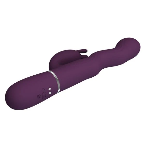 Pretty Love Loursen Konijnenvibrator met stootbeweging en trilling, paars