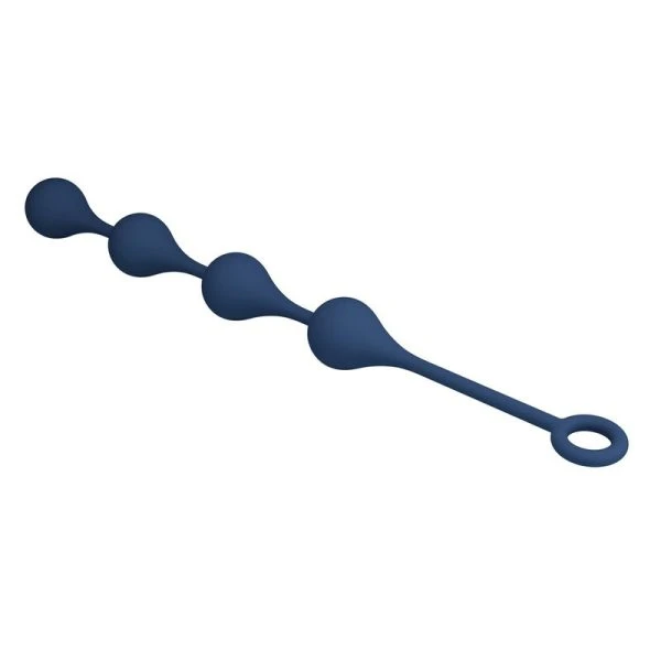 Mr Play siliconen anaalkralen maat L 42,6 cm blauw