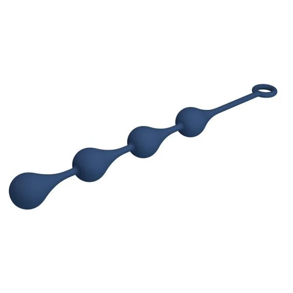 Mr Play siliconen anaalkralen maat L 42,6 cm blauw