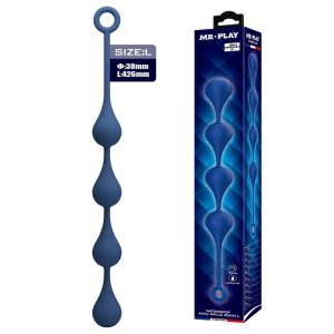 Mr Play siliconen anaalkralen maat L 42,6 cm blauw Mr Play siliconen anaalkralen maat L 42,6 cm blauw - Afbeelding 1