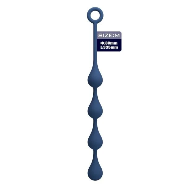 Mr Play Siliconen Analkralen Maat M 33 cm blauw Mr Play Siliconen Analkralen Maat M 33 cm blauw