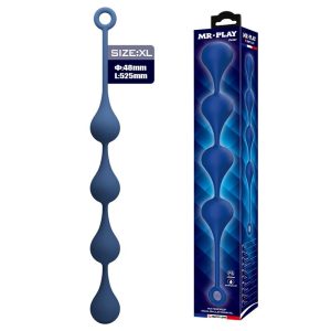 Mr Play Siliconen Analkralen XL 52,5 cm blauw Mr Play Siliconen Analkralen XL 52,5 cm blauw - Afbeelding 1