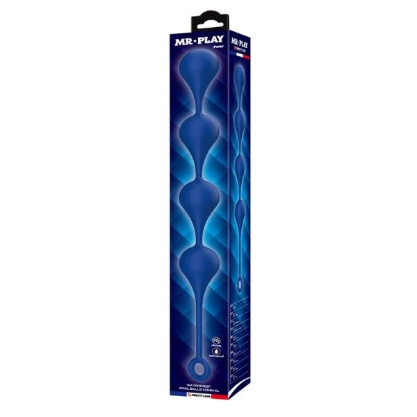 Mr Play Siliconen Analkralen XL 52,5 cm blauw Mr Play Siliconen Analkralen XL 52,5 cm blauw