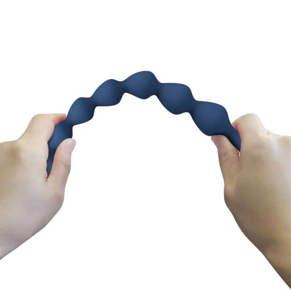 Mr Play Silicone analkralen met anaalplug 26,7 cm blauw Mr Play Silicone analkralen met anaalplug 26,7 cm blauw