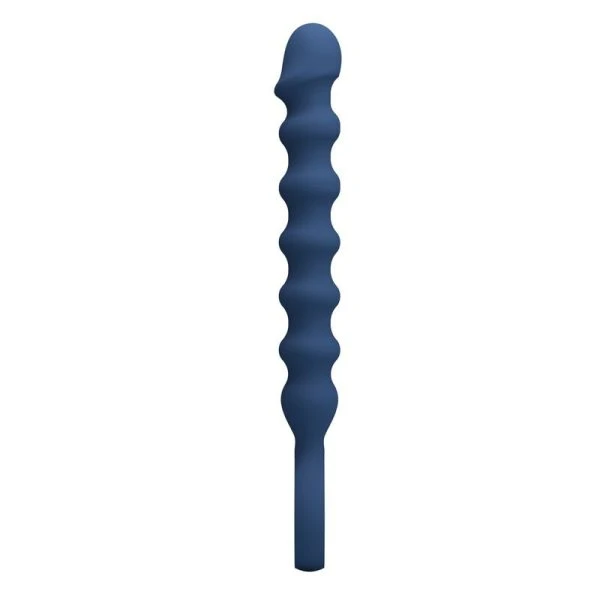 Mr Play siliconen anusballetjes en anaalplug blauw 34 mm 28,5 cm