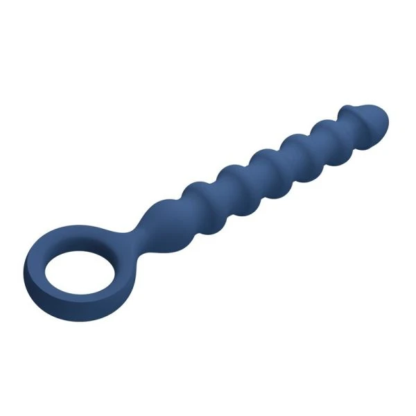 Mr Play siliconen anusballetjes en anaalplug blauw 34 mm 28,5 cm