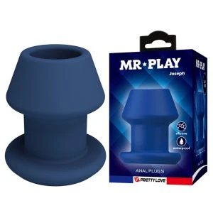 Mr Play Jack Hohler Silikon-Analplug Maat S blauw