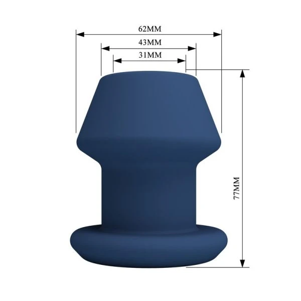 Mr Play Jack Hohler Silikon-Analplug Maat S blauw Mr Play Jack Hohler Silikon-Analplug Maat S blauw