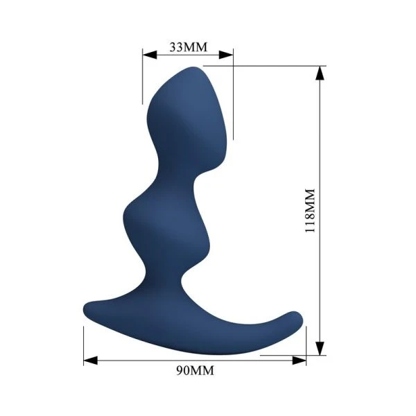 Mr Play Ergonomische siliconen anaalplug blauw
