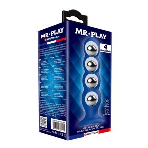 Mr Play Anaalplug met metalen kogels en zuignap, Blauw Mr Play Anaalplug met metalen kogels en zuignap, Blauw - Afbeelding 3