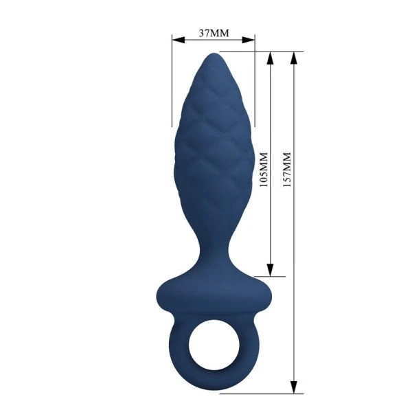 Mr Play Anaalplug met gestructureerd oppervlak Blauw L Mr Play Anaalplug met gestructureerd oppervlak Blauw L