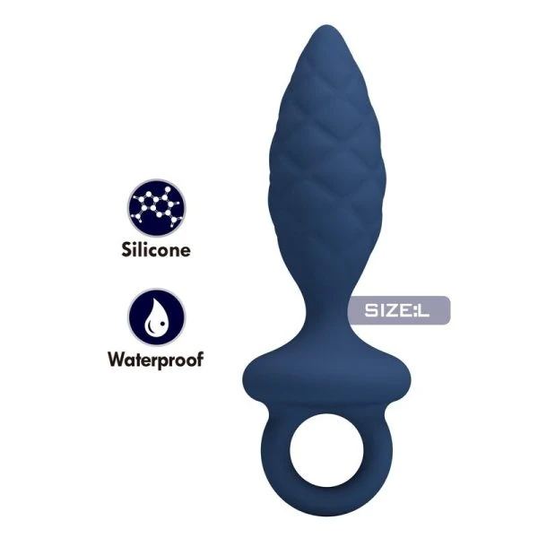 Mr Play Anaalplug met gestructureerd oppervlak Blauw L Mr Play Anaalplug met gestructureerd oppervlak Blauw L