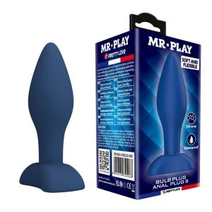 Mr Play conische siliconen anaalplug S blauw