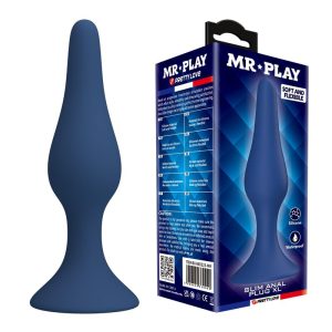 Mr Play Conische siliconen anaalplug XL blauw Mr Play Conische siliconen anaalplug XL blauw - Afbeelding 1