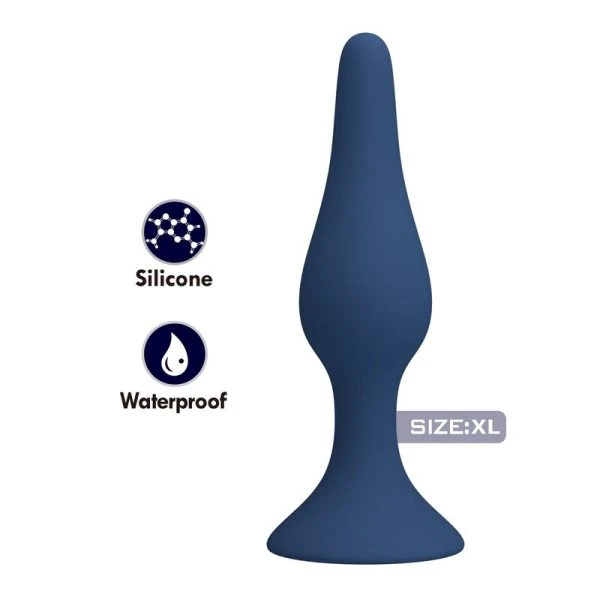 Mr Play Conische siliconen anaalplug XL blauw