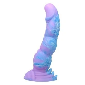 Power Monsters Alien Fantasy Siliconen Dildo 20,5 cm Ø 4,8 cm blauw-paars