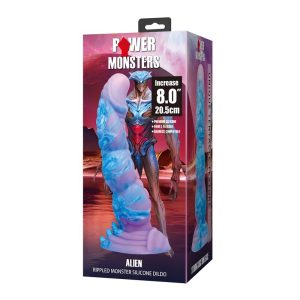 Power Monsters Alien Fantasy Siliconen Dildo 20,5 cm Ø 4,8 cm blauw-paars Power Monsters Alien Fantasy Siliconen Dildo 20,5 cm Ø 4,8 cm blauw-paars - Afbeelding 3