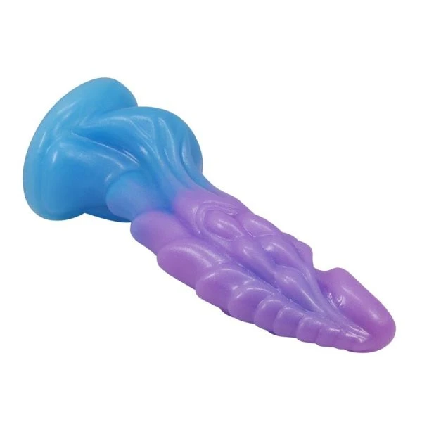 Power Monsters Atlanteans Siliconen Dildo met Zuignap 19 cm blauw-paars