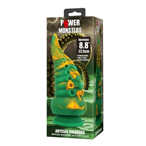 Power Monsters Fantasy-Silikondildo Abyssal Colossus 22,5 cm groen-geel Power Monsters Fantasy-Silikondildo Abyssal Colossus 22,5 cm groen-geel