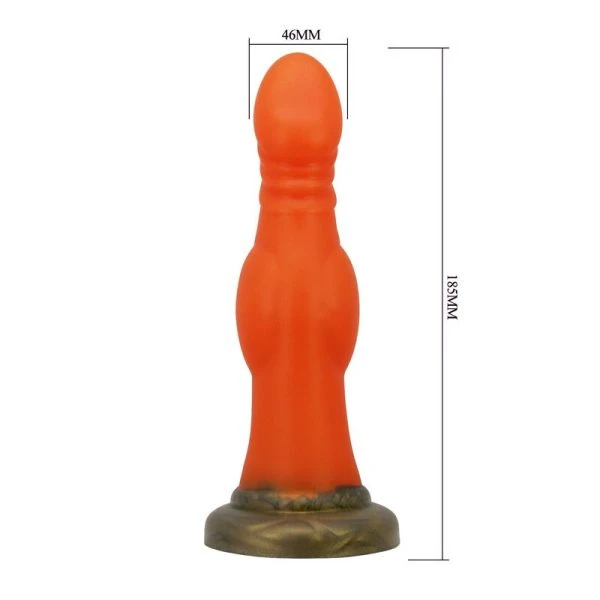 Power Monsters Blazeheart Charger Fantasy Silikondildo 18,5 cm oranje Power Monsters Blazeheart Charger Fantasy Silikondildo 18,5 cm oranje