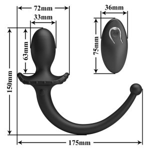 Mr Play Analvibrator met afstandsbediening, siliconen, zwart Mr Play Analvibrator met afstandsbediening, siliconen, zwart - Afbeelding 9