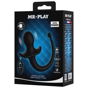 Mr Play Analvibrator met afstandsbediening, siliconen, zwart Mr Play Analvibrator met afstandsbediening, siliconen, zwart - Afbeelding 2