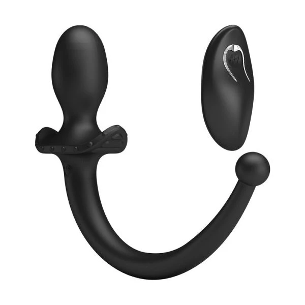 Mr Play Analvibrator met afstandsbediening, siliconen, zwart