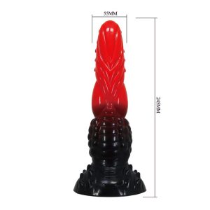 Power Monsters Siliconen Fantasydildo VuurDraak met Zuignap 24,5 cm rood-zwart Power Monsters Siliconen Fantasydildo VuurDraak met Zuignap 24,5 cm rood-zwart - Afbeelding 7